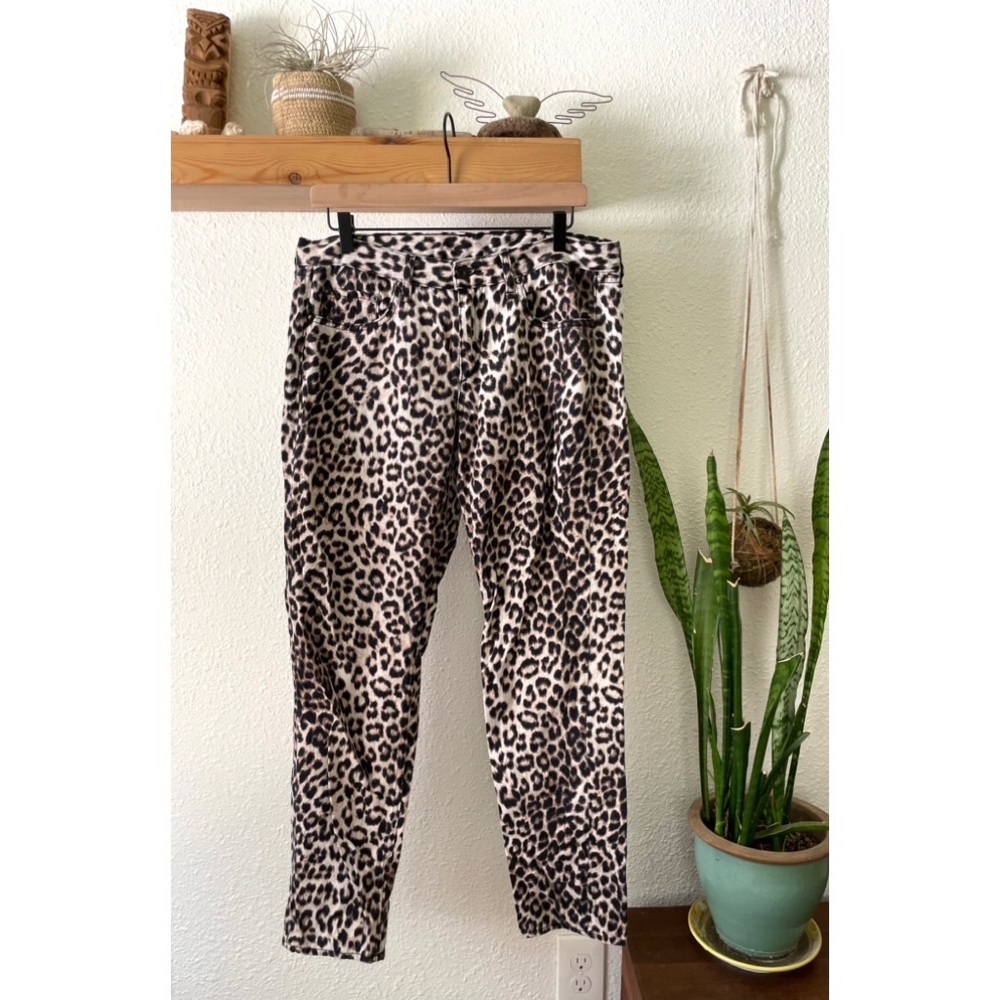 Rag & Bone snow leopard boyfriend jeans